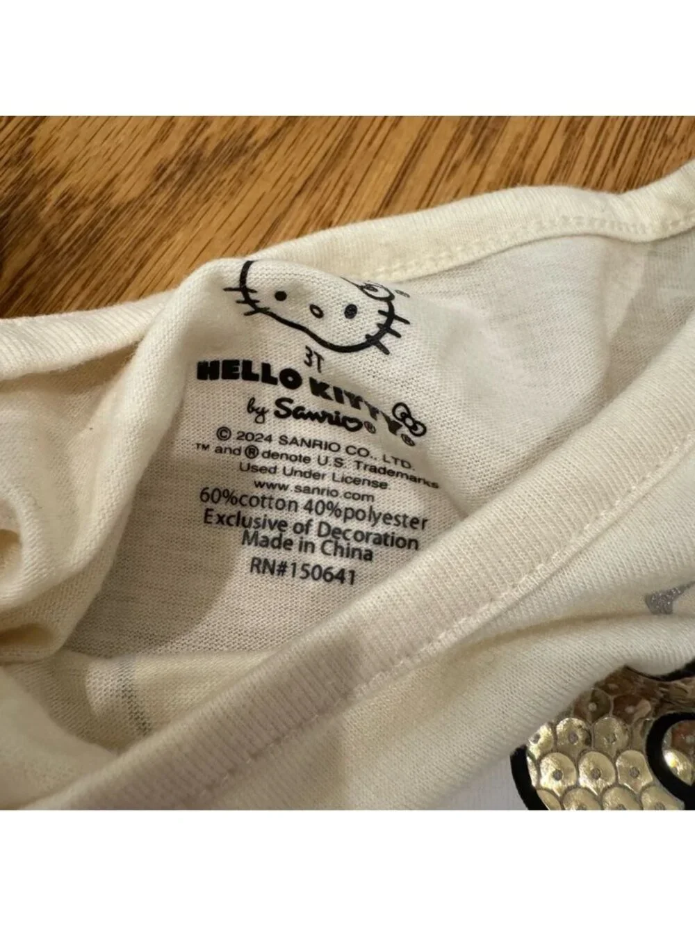 Hello Kitty Cream/gold skirt & top! Sz 3t NWOT